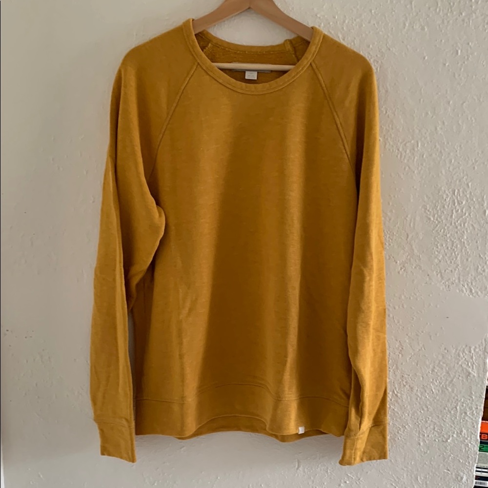 Outerknown Mustard Yellow Sweatshirt size Large